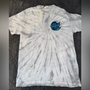 santa cruz tie dye logo tee